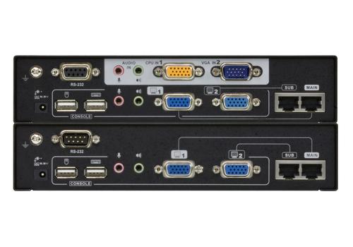 ATEN KVM-forlænger dobbeltvisning,  USB, audio, RS232 300 m (CE775-AT-G)