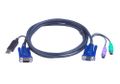 ATEN KVM-kablage, HD15 ha & USB A ha till HD15 ho & 2xPS/2 ha, 1,8m