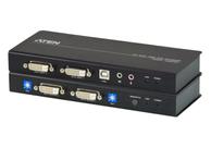 ATEN KVM Extender USB CE604 Dual-DVI-D,  RS-232, lyd, 60m (CE604)