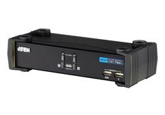 ATEN KVM-kytkin, 1 ohjaa 2 konetta, DVI/USB, + 2xUSB-porttia