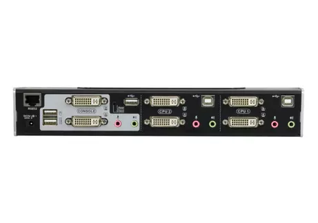 ATEN USB DVI Dual View KVMP Switch CS1642A - KVM / lyd / USB-svitsj - 2 porter (CS1642A)