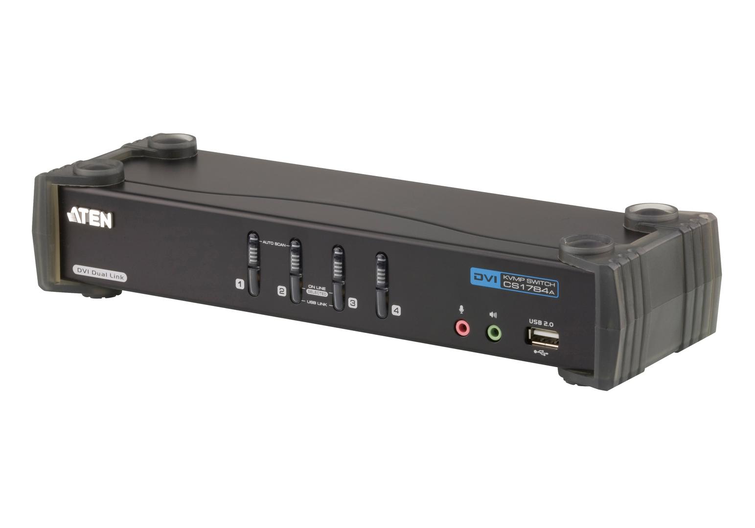 ATEN - CubiQ CS1784A - KVM / lydsvitsj - 4 porter