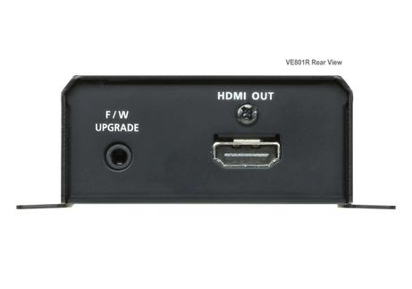 ATEN N VE801R HDMI HDBaseT-Lite Extender - Video/ audio extender - up to 70 m - for P/N: VE802T-AT-E,  VE901T-AT-E,  VS1818T-AT-E (VE801R)