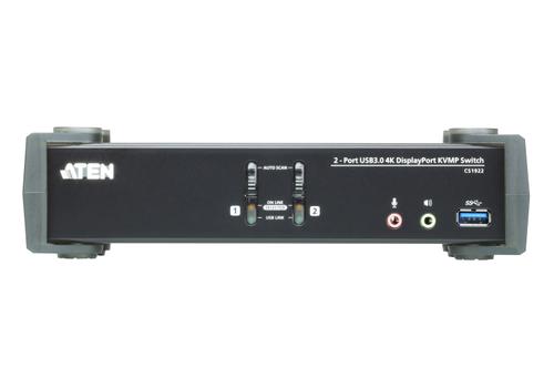 ATEN 2-Port USB 3.1 Gen 1 4K DisplayPort 1.2 KVMP™ Switch with Audio (CS1922)