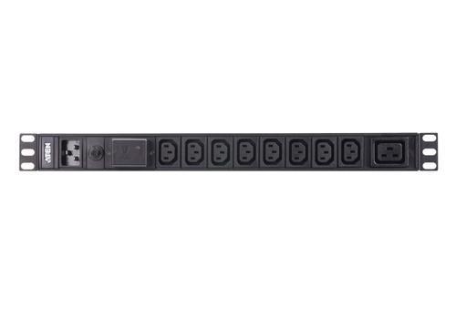 ATEN 9-Outlet 1U Basic PDU with Surge protection (16A) (8x C13, 1xC19) (PE0209SG-AT-G)