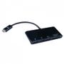 V7 USB-C MALE TO MULTIPORT ADAPTER USB-C 3XUSBA 3.2GEN1 SD MCROSD PERP (V7UC3U-HUB-BLK-1E)
