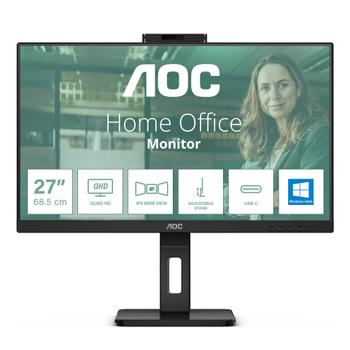 AOC C Pro-line Q27P3CW - LED monitor - 27" - 2560 x 1440 QHD @ 75 Hz - IPS - 350 cd/m² - 1000:1 - 4 ms - 2xHDMI, DisplayPort,  USB-C - speakers - black (Q27P3CW)
