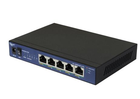 ALLNET unmanaged 5-Port 2.5GbE PoE switch • 5x 2.5GbE • PoE Budget 55W • 5x PoE at • Fanless (ALL-SG8005P-2.5G)