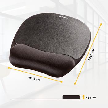 FELLOWES mouse and wrist gel pad Memory Foam, black (9176501)