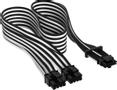 CORSAIR 600W Gen5 Black/White - 12VHPWR PSU Cable Sleeved