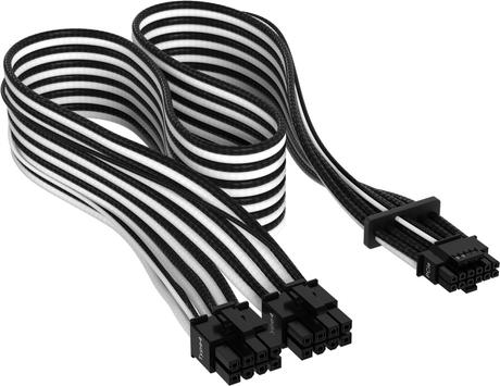 Corsair 600W 12VHPWR Black/ White 12+4pin PCIe Gen 5 Premium Individually Sleeved PSU Cable (CP-8920333)