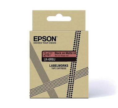 EPSON n LabelWorks LK-5RBJ - Black on matte red - Roll (1.8 cm x 8 m) 1 cassette(s) hanging box - tape cartridge - for LabelWorks LW-C410, LW-C610 (C53S672072)