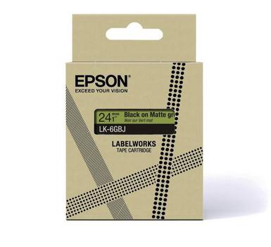 EPSON n LabelWorks LK-5GBJ - Black on matte green - Roll (1.8 cm x 8 m) 1 cassette(s) hanging box - tape cartridge - for LabelWorks LW-C410, LW-C610 (C53S672078)