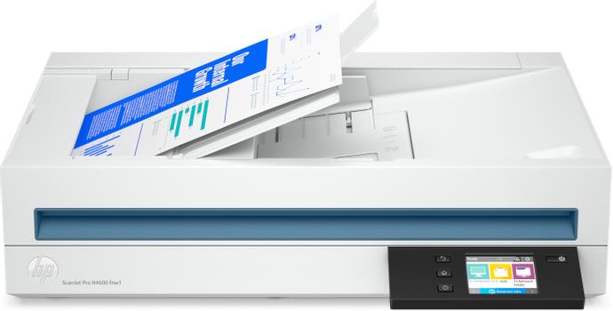 HP Scanjet Pro N4600 fnw1 Flatbedscanner up to 1200x1200dpi color/ mono 40ppm/ 80ipm 216x3100mm ADF/ 216x356mm LAN/ WIFI/ USB3 2.8IN Touchscreen IN (20G07A#B19)