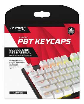 HyperX WHT PBT Full Keycap Set Nordics - en/ da/ sv/ fi/ no localization (519T5AA#UUW)