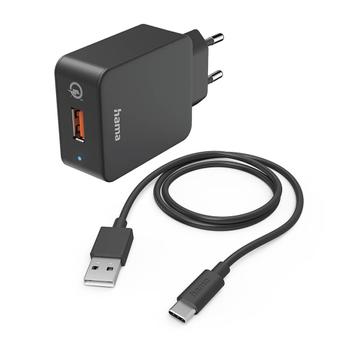 HAMA Charger 220V with USB-C Cable Qualcomm 19.5W Black (00201625)