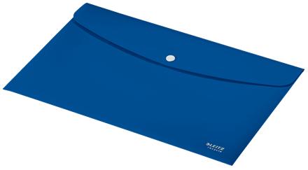 LEITZ Recycle Polypropylene Document Wallet With Push Button Closure Blue 46780035 (46780035)