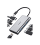AUKEY 8-in-1 USB-C Hub, 3xUSB-A 3.1, HDMI 4K, RJ45, SD - Grey