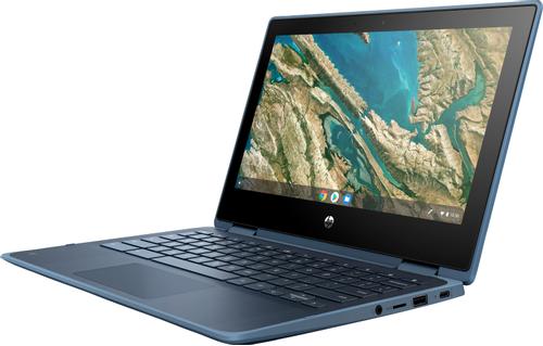 HP Chromebook x360 11 G3 Education Edition - Flipputformning - Intel Celeron N4020 / 1.1 GHz - Chrome OS - UHD Graphics 600 - 4 GB RAM - 32 GB eMMC - 11.6" IPS pekskärm 1366 x 768 (HD) - Wi-Fi 5 - sky (9TX96EA#UUW)