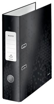 LEITZ 180 WOW Lever Arch File Laminated Paper on Board A4 80mm Spine Width Black (Pack 10) 10050095 (10050095)
