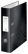 LEITZ 180 WOW Lever Arch File Laminated Paper on Board A4 80mm Spine Width Black (Pack 10) 10050095