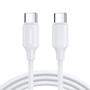 Joyroom USB-C to USB-C Fast Charging Cable, 60W, PD, 1M - White