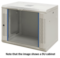 TOTEN 19" väggskåp, 12U, 600x450, glasdörr, vit