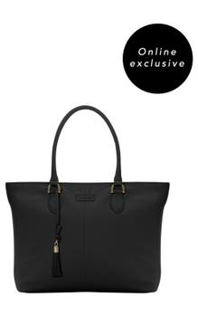 DBRAMANTE1928 DBRAMANET AMSTERDAM 15IN TOTE NIGHT BLACK ACCS (AMTOPBBL5568)