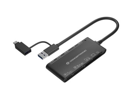 CONCEPTRONIC Card Reader USB3.0+/C SD, MicroSD, MMC, M2, CF   sw (BIAN03B)