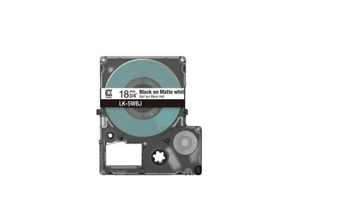 EPSON LK-5WBJ Black on Matte White Tape Cartridge 18mm - C53S672063 (C53S672063)