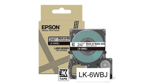 EPSON Matte White/ Black 24mm LK-6WBJ (C53S672064)
