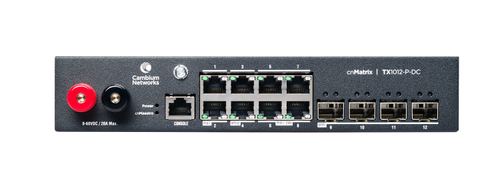 CAMBIUM NETWORKS cnMatrix TX 2 1012-P-DC - 170W POE Switch 8 x 1gbps & 4 SFP+ (MXTX1012GxPA20)
