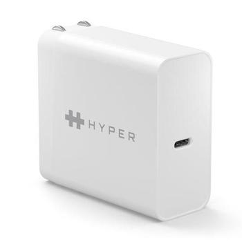 HYPER HyperJuice - Power adapter - AC 100-240 V - 65 Watt - output connectors: 1 - Europe - white (HJ653E)