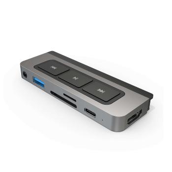 HYPER HyperDrive Media 6-i-1 USB-C Hub för iPad USB-C Media Hub, HDMI 4K 60hz, USB-A,  USB-C, SD/ MicroSD,  Audio Jack (HD449)