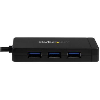 STARTECH 3-Port USB 3.0 Hub plus Gigabit Ethernet - USB-C - Includes Power Adapter (HB30C3A1GE)