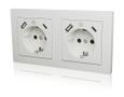 ICY BOX Socket-Outlet Type F + Usb A
