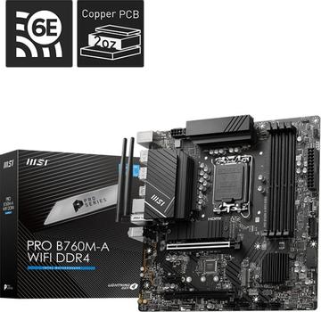 MSI Motherboard Intel B760 Lga  (PRO B760M-A WIFI DDR4)