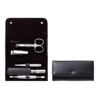 Zwilling CLASSIC snap fastener leather case, black, 5 pcs. (97546-004-0)