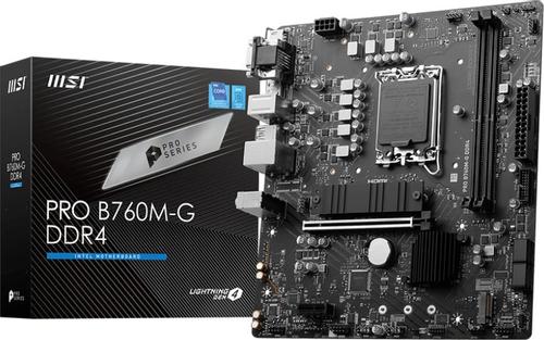 MSI Pro B760m-g Ddr4 S-1700 Matx Micro-ATX Bundkort (PRO B760M-G DDR4)