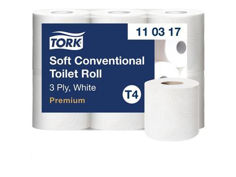TORK Toiletpapir Tork Premium Extra Soft T4 3-lags Hvid Sæk/7x6 (110317)