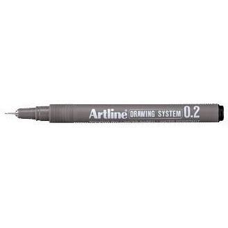 ARTLINE Tegnepen Artline Drawingpen 0,2 mm sort (3123201*12)