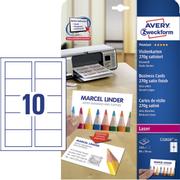 AVERY Visitkort Laser Satin 85x54mm 10 Stk på et ark 25 ark