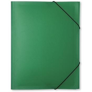 BNT Docusmart elastikmappe med 3 klapper i PP i A4 i farven grøn (514304*12)