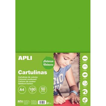 APLI Karton A4 græsgrøn Pk/50 ark 170 gr (14240)