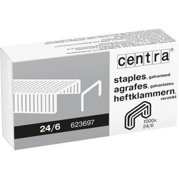 ESSELTE Staples Centra 24/6 Galv. Box of 1000 (623697*20)