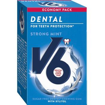 V6 Dental Strong Mint tyggegummi 72g (102133)