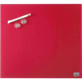 NOBO Diamond board 45x45 cm, red, glass, magnetic (1903955)