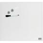 NOBO Glastavle str. 30x30 cm hvid Incl. 2 magneter+1 hvid pen