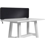 LINTEX Bordskærm Edge 1600x400 mm sort Fiji stof,sort kantliste