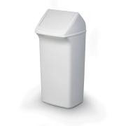 DURABLE Papirkurv DURABLE 40 L hvid m/vippelåg